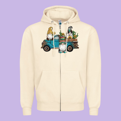 Western Gnomes Truck Sunflowers Cactus Gemstone Leopard Glitter Serape Zipper Hoodie Designed By Artiststas