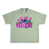 Oil Green aloha summer stitch Urban Heavy Tee - Zillion Design Studio