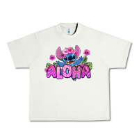 Pistachio aloha summer stitch Urban Heavy Tee - Zillion Design Studio
