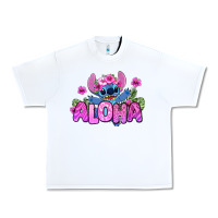 White aloha summer stitch Urban Heavy Tee - Zillion Design Studio