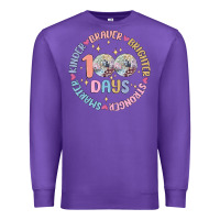 Purple 100 days of school Premium Sweatshirt - MaliasSmallBusiness