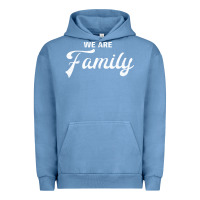 Pigment Pebble Blue We Are Family (Family / Father / Mother / Children) Urban Hoodie - Bettercallsaul