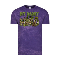 Cloud Purple my daddy is my hero army Vintage Tee - Zillion Design Studio