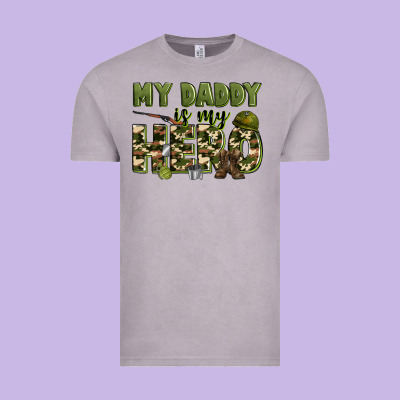 My Daddy Is My Hero Army Vintage Tee Designed By Zillion Design Studio