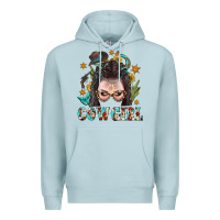 Blue Mist Western Cowgirl Braid Hair Premium Hoodie - BundleAndBundleShop