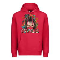 Cardinal Western Cowgirl Braid Hair Premium Hoodie - BundleAndBundleShop