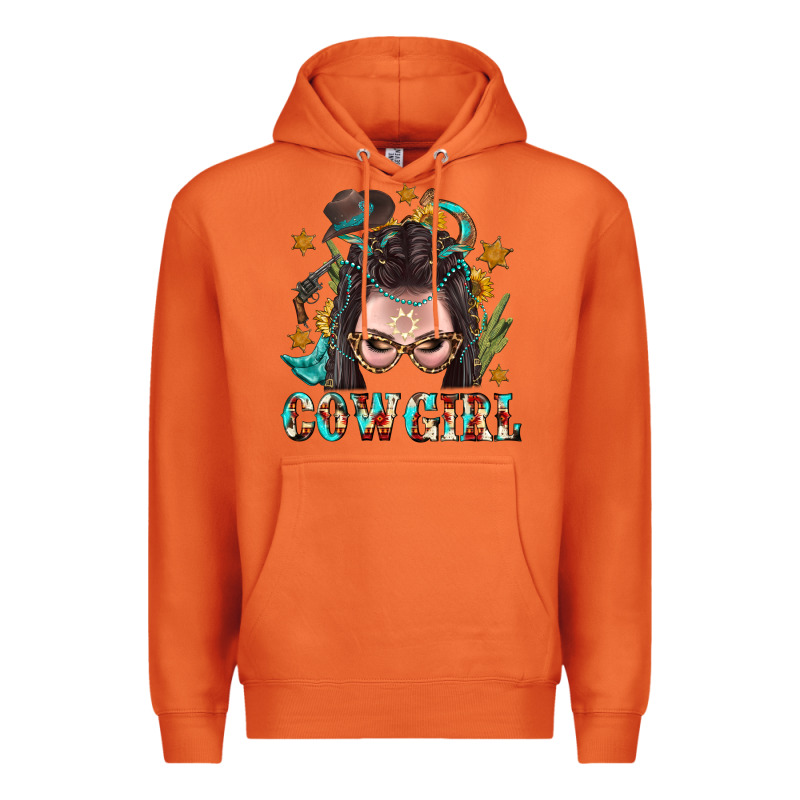 Western Cowgirl Braid Hair Premium Hoodie by BundleAndBundleShop | Teevron
