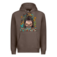 Coffee Western Cowgirl Braid Hair Premium Hoodie - BundleAndBundleShop