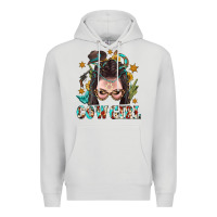 Dove Grey Western Cowgirl Braid Hair Premium Hoodie - BundleAndBundleShop