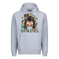 Heather Grey Western Cowgirl Braid Hair Premium Hoodie - BundleAndBundleShop