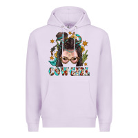 Lilac Western Cowgirl Braid Hair Premium Hoodie - BundleAndBundleShop