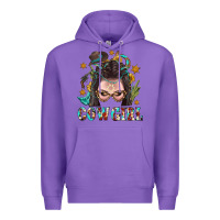 Purple Western Cowgirl Braid Hair Premium Hoodie - BundleAndBundleShop