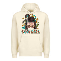 Sandshell Western Cowgirl Braid Hair Premium Hoodie - BundleAndBundleShop