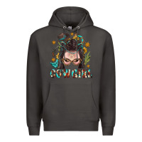 Smoke Western Cowgirl Braid Hair Premium Hoodie - BundleAndBundleShop