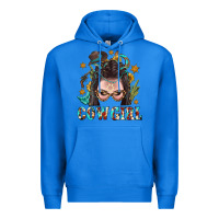 True Royal Western Cowgirl Braid Hair Premium Hoodie - BundleAndBundleShop