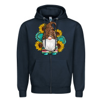 Navy western gnomes sunflowers gemstones leopard serape cowhide glitter Zipper Hoodie - Artiststas