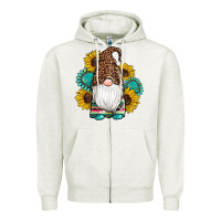 Oatmeal Heather western gnomes sunflowers gemstones leopard serape cowhide glitter Zipper Hoodie - Artiststas