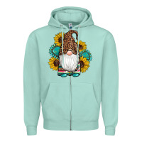 Seafoam western gnomes sunflowers gemstones leopard serape cowhide glitter Zipper Hoodie - Artiststas