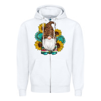 White western gnomes sunflowers gemstones leopard serape cowhide glitter Zipper Hoodie - Artiststas