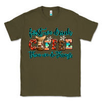 Army Green first we drink coffee then we do things Classic Tee - AdoDesignShop