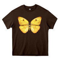 Chocolate Brown Cloudless Sulphur Butterfly Heavy Core Tee - LillyAllenDesigns