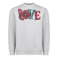 Heather Grey valentine's day love with boots and gemstone Heavyweight Sweatshirt - RanaPortraitStore