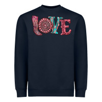 Navy valentine's day love with boots and gemstone Heavyweight Sweatshirt - RanaPortraitStore