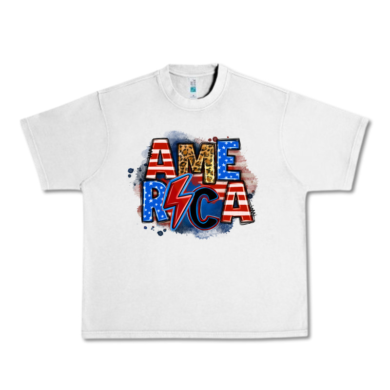 America Lightning Bolt Urban Heavy Tee by Zillion Design Studio | Teevron