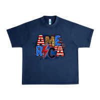 Navy america lightning bolt Urban Heavy Tee - Zillion Design Studio