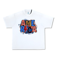 White america lightning bolt Urban Heavy Tee - Zillion Design Studio