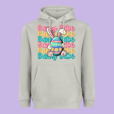 Bunny Babe Heavyweight Hoodie Designed By Maliassmallbusiness
