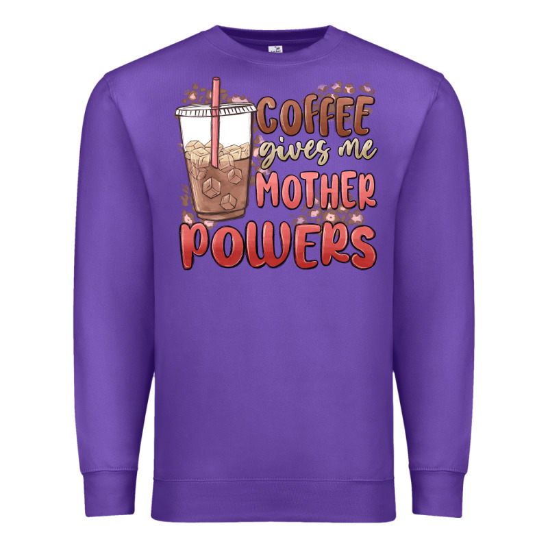 Coffee Gives Me Mother Powers Premium Sweatshirt by MaliasSmallBusiness | Teevron