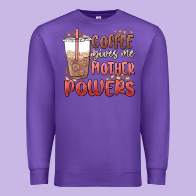 Coffee Gives Me Mother Powers Premium Sweatshirt Designed By Maliassmallbusiness