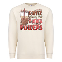 Sandshell coffee gives me mother powers Premium Sweatshirt - MaliasSmallBusiness