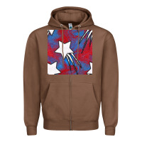Chestnut Glitter 4th Of July Seamless Pattern Zipper Hoodie - BundleAndBundleShop