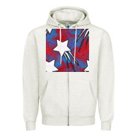 Oatmeal Heather Glitter 4th Of July Seamless Pattern Zipper Hoodie - BundleAndBundleShop