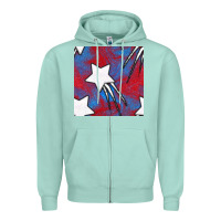 Seafoam Glitter 4th Of July Seamless Pattern Zipper Hoodie - BundleAndBundleShop