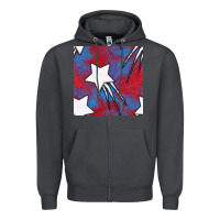 Smoke Glitter 4th Of July Seamless Pattern Zipper Hoodie - BundleAndBundleShop