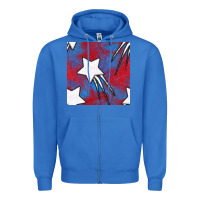 True Royal Glitter 4th Of July Seamless Pattern Zipper Hoodie - BundleAndBundleShop