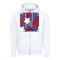 White Glitter 4th Of July Seamless Pattern Zipper Hoodie - BundleAndBundleShop