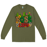 Army Green boss lady with money and cactus Long Sleeve Tee - AdoDesignShop