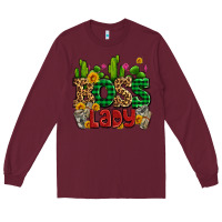 Burgundy boss lady with money and cactus Long Sleeve Tee - AdoDesignShop