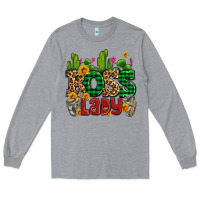 Heather Grey boss lady with money and cactus Long Sleeve Tee - AdoDesignShop