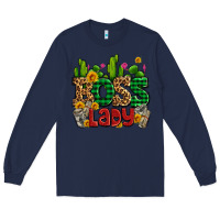 Navy boss lady with money and cactus Long Sleeve Tee - AdoDesignShop