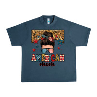 Midnight Navy american mom junkie messy bun Urban Heavy Tee - Zillion Design Studio