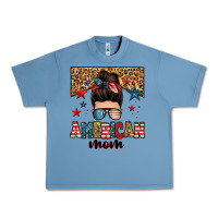 Pebble Blue american mom junkie messy bun Urban Heavy Tee - Zillion Design Studio