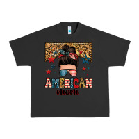 Pigment Black american mom junkie messy bun Urban Heavy Tee - Zillion Design Studio