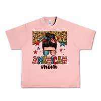 Salmon american mom junkie messy bun Urban Heavy Tee - Zillion Design Studio