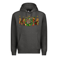 Charcoal Heather Western Mom With Reindeer Premium Hoodie - BundleAndBundleShop