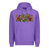 Purple Western Mom With Reindeer Premium Hoodie - BundleAndBundleShop